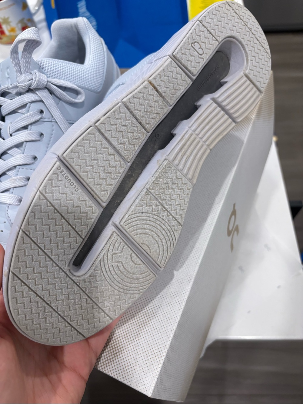 On Running light blue sneakers
